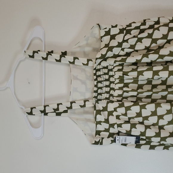 NWT Melrose And Market Olive Ivory Square Neck Maxi Dress XL - Picture 10 of 13